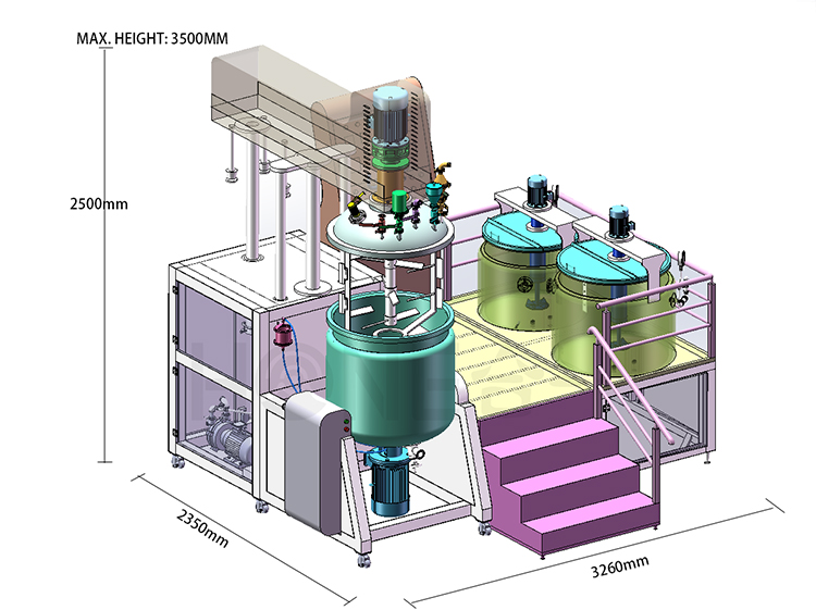 Liquidificador homogeneizador de nível profissional para produção de molho cremoso